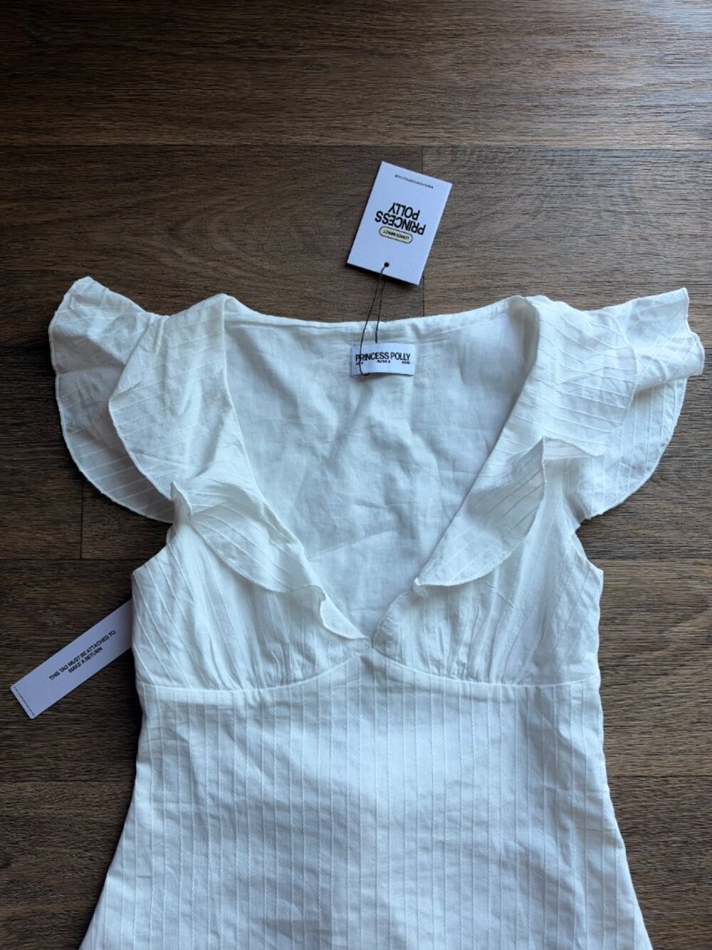 🎀 I Guess So Cotton Mini Dress White 🎀 - Picture 4 of 8